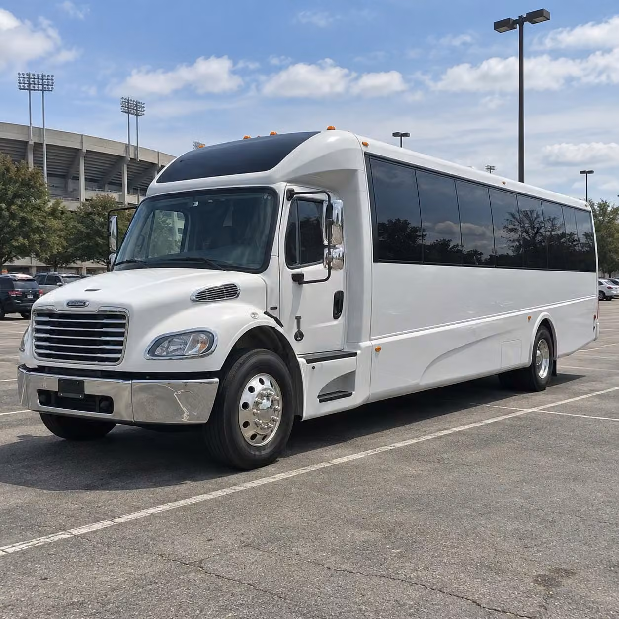 garden grove high school prom groups love riding together in a minibus or charter bus